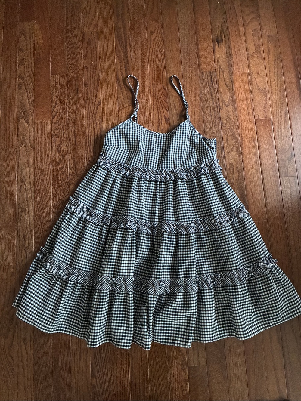 BlackMilk Gingham Play Time Tiered Ruffle Cami Dress Size AU 6 / US XS